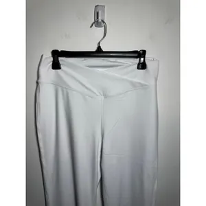 New Halara Crossover High Waisted Back Pocket Super Flare Leggings White XL thumbnail 6