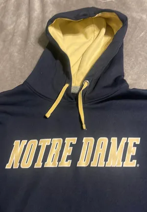 Notre Dame Sweatshirt Hoodie Size Large thumbnail 3