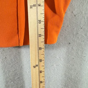 627 |‎ WILO The Label Ribbed Square Neck Athletic Crop Top Orange Womens Small thumbnail 3