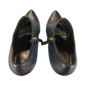 Lanvin Bottine Low Bootie Black Leather Pointed Toe Stiletto‎ Heel 36.5 US 5.5 thumbnail 5
