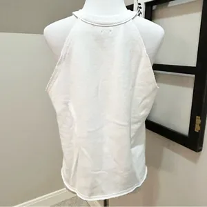 aerie White Sleeveless Sweatshirt Med thumbnail 4