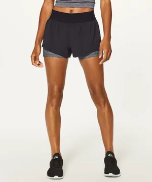 Lululemon Box It Out Shorts 5" Black Heathered Black Spandex 4 thumbnail 3