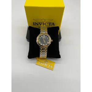 Invicta‎ Wildflower 48233 Womens 32mm Two Tone Stainless Steel Black Dial Watch thumbnail 6