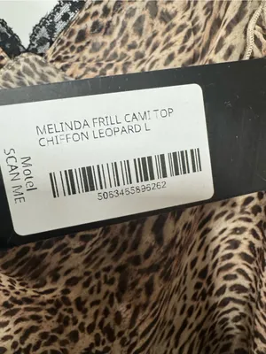 Motel Melinda Frill Cami Top In Chiffon Leopard Large New thumbnail 2