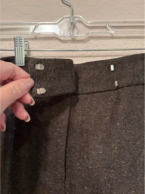 Façonnable Women's Brown Tweed Wool Blend Dress Pants Size‎ 4 thumbnail 7