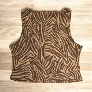 Tinsel brown zebra non structured corset top(XL) thumbnail 2