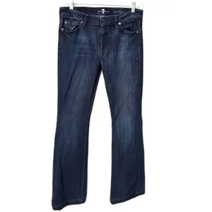 7 For All Mankind Charlize Bootcut Jeans Dark Wash Size 30 Made in USA thumbnail 9