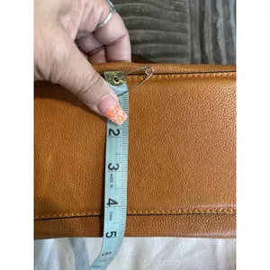 C & C California Leather Bag‎ Satchel Camel Double Strap Zip Brown thumbnail 13
