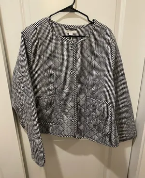 Navy Gingham Jacket thumbnail 1