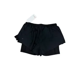 Lululemon Mesh Outer Short High Rise 2" Running Shorts Black Size L NWT thumbnail 4