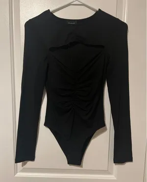 Black Bardot Bodysuit Size xs thumbnail 1