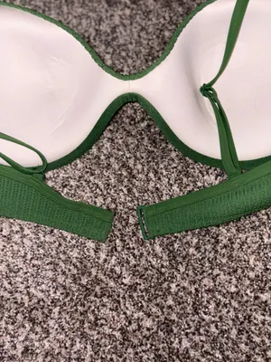 PINK Victoria's Secret Olive Green Ribbed Underwire Bikini thumbnail 9