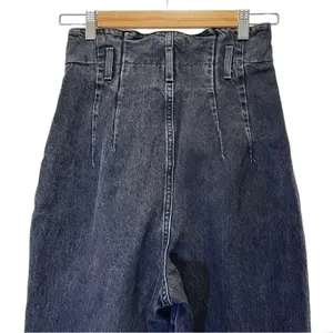 Abercrombie & Fitch Mom Jeans Size 26 / 2 Black Stonewash Paperbag High Rise thumbnail 5