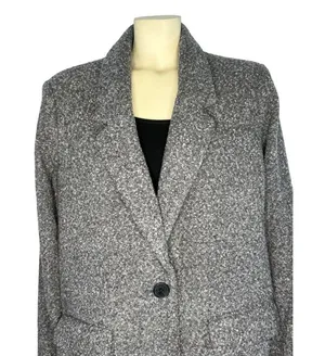 NWT Soft brushed oversized blazer in gray black size XL thumbnail 4