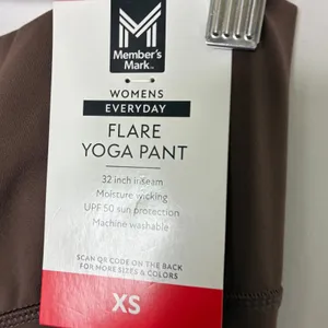 Member's Mark Brown Flare Yoga Pant Everyday Pockets NWT Womens XS thumbnail 8