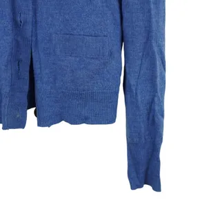J Crew Blue Merino Wool Cardigan Sweater Womens Small V Neck Button Pockets thumbnail 3