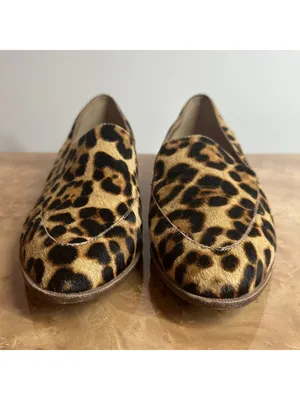Madewell The Frances Leopard Calf Hair Loafers Women's Size 9 Animal Print Flats thumbnail 3