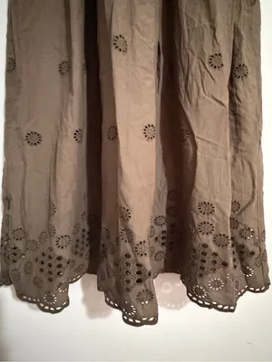Michael Stars Brown Eyelet Maxi Skirt thumbnail 3