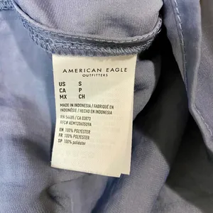 American Eagle Outfitters Women's Blouse Tank Peplum Blue Size Small EUC thumbnail 4