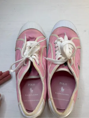 90's Polo Ralph Lauren light pink Canvas sneakers (size 8) vintage preppy Y2K thumbnail 10