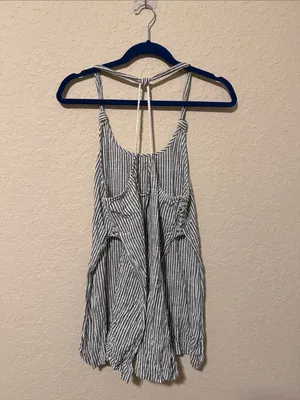 Free People striped white and black women's top thumbnail 2