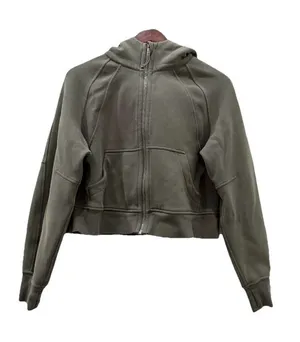 LULULEMON Olive Green Scuba Oversized Full Zip Hooded Jacket Size XS/S thumbnail 1