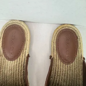 Coach Signature Brown and Tan Espadrille Slip-Ons thumbnail 5