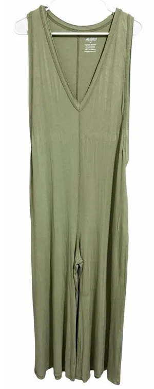 Imbodhi Sonnet‎ Ribbed Jumpsuit Green Women's Size Medium thumbnail 1