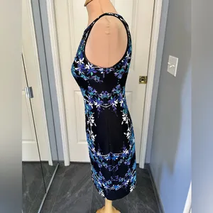 Vintage Cache Floral‎ Bead Embellished Sheath Dress Back Zip thumbnail 5