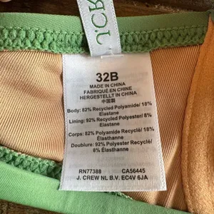 NWT J.Crew Underwire 90’s Green Bathing Suit Top thumbnail 5