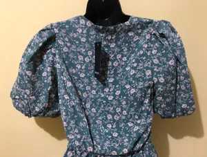 Nasty Gal Stalk to Us Floral Puff Sleeve Romper thumbnail 4
