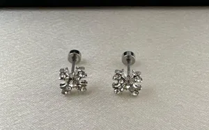 8mm CZ Cross Stud Earrings for Men Women Streetwear Hip Hop Punk Unisex Style thumbnail 4