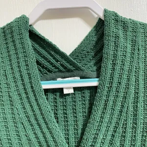 J Jill Sweater‎ Women Medium Green Chenille Knit V Neck Pullover Lucky Feminine thumbnail 9