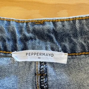 Peppermayo Denim Maxi Skirt Front Slit High Waisted XS Long Jean Skirt Med Wash thumbnail 6