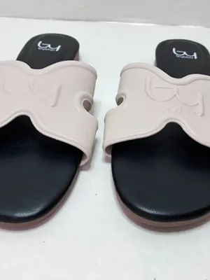 By Byblos Logo Cutout Slide Sandals - EU 39 - Cream thumbnail 3