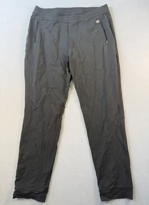 Roots Womens Black Slim Fit Zippered Pocket Jogger Sweatpants Size Large L 1134 thumbnail 1