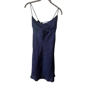 Princess Polly Clemence Mini Dress Navy‎ Size 10 Floral Satin thumbnail 5