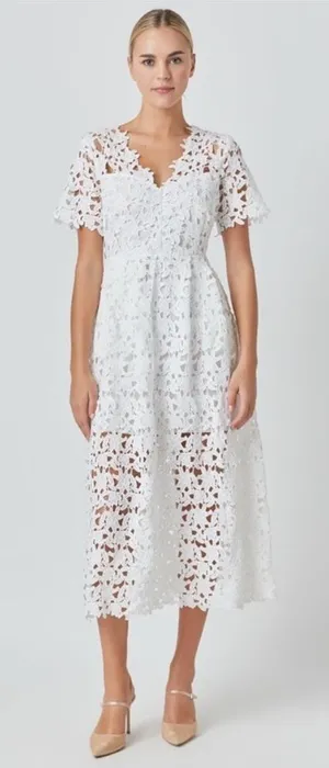 Endless Rose: Allover Lace Midi Dress Endless Rose Medium thumbnail 1