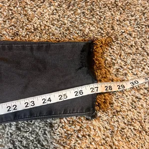 Madewell 9 Inch Mid Rise‎ Skinny Jeans Women's Size 28 Black Frayed Hem thumbnail 6