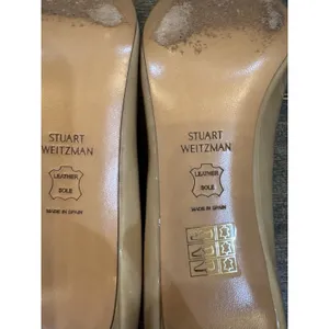 Stuart Weitzman Women's Nude Patent Leather Pumps Heels Size 7.5 N thumbnail 8