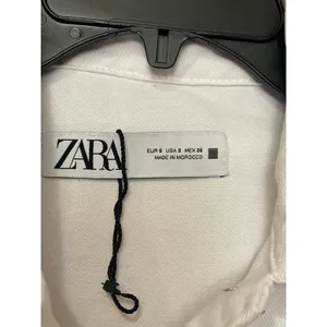 Zara white denim cropped trucker jacket Small thumbnail 2