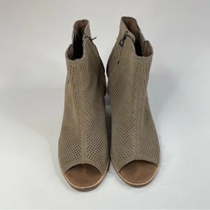Toms Womens‎ Majorca Peep Toe Ankle Booties Size 7 thumbnail 2