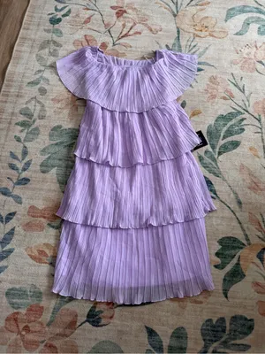 Lulu's Gala Ready Lavender Off-the-Shoulder Ruffle Midi Dress thumbnail 4