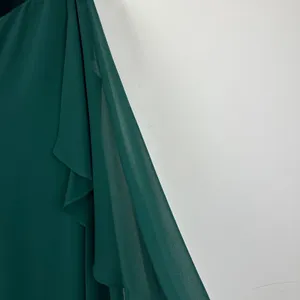 Lauren Ralph Lauren Chiffon One Shoulder Bow Velvet Dress Green Party US 6 NWT thumbnail 12