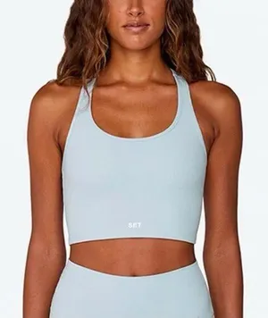 SET Active Sportbody baby blue racerback sports bra crop top - size XS -no flaws thumbnail 1