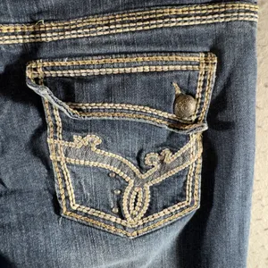 1608 | Miss Me Embroidered Flap Pocket‎ Bootcut Cowgirl Jeans Blue Womens 31 Y2K thumbnail 7