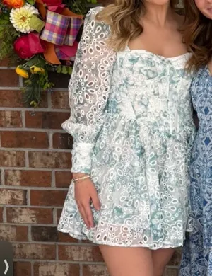 Lila Flounce Dress In Water Flrl thumbnail 5