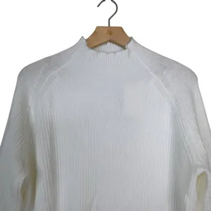 Amazon Womens L Winter White Mock Neck Sweater NEW thumbnail 3