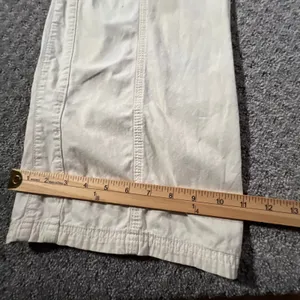BDG Urban‎ Outfitters Y2K Cargo Pants Womens S Cream Wide Leg Elastic Waist Seam thumbnail 10
