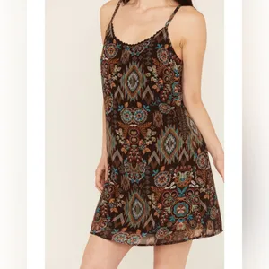 Shyanne Multicolor Floral Pattern‎ mini dress small country boho thumbnail 5